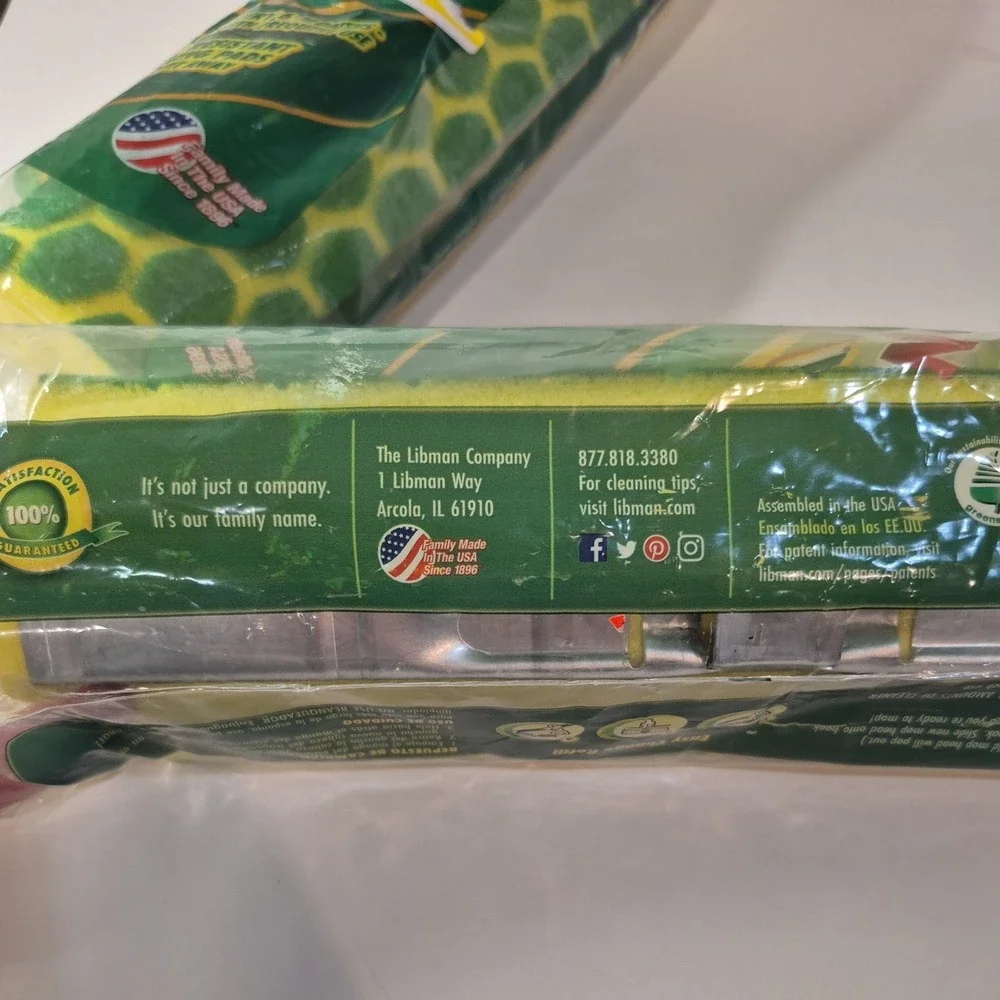 Libman‎ NITTY GRITTY NEW ~ Lot of 2 ~Tear Resistant Sponge Roller Mop Refills